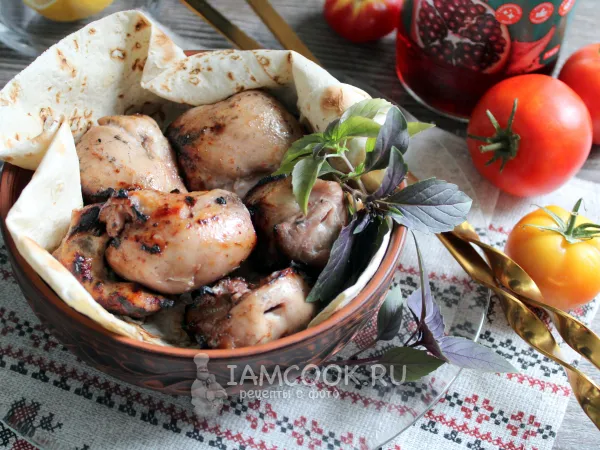Фото блюда: Шашлык из курицы в гранатовом соке