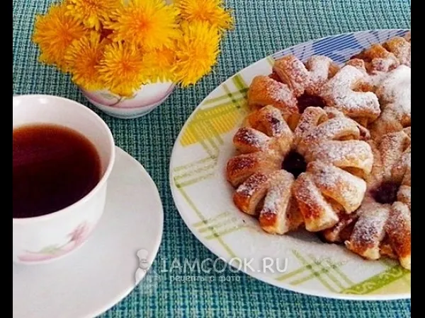 Фото блюда: Слойки с ананасами