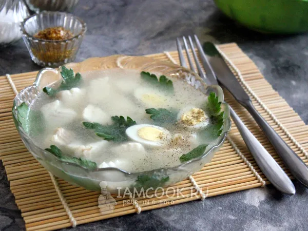 Фото блюда: Заливное из палтуса с желатином