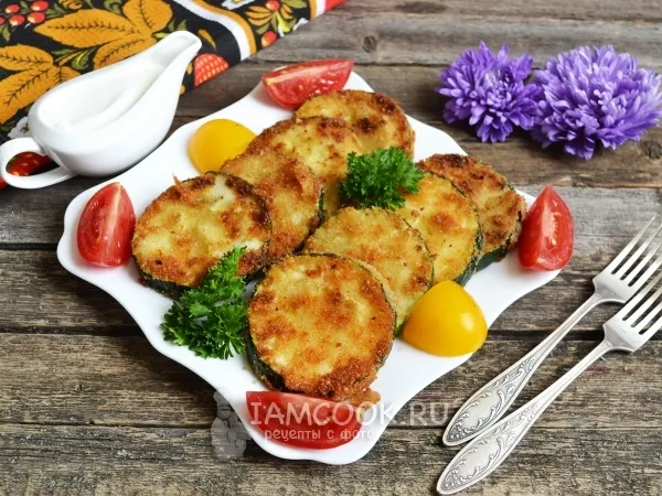 Фото блюда: Кабачки в панировке