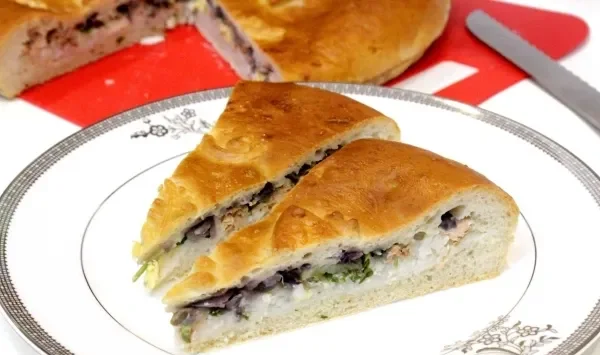 Фото блюда: Пирог с рыбой и рисом