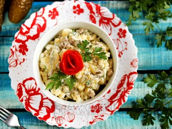 Фото блюда: Салат из свиной печени