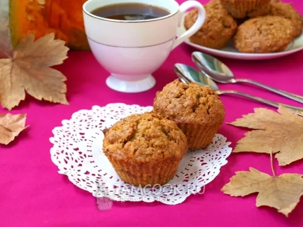 Фото блюда: Тыквенно-шоколадные кексы