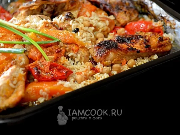 Фото блюда: Рис с овощами и курицей