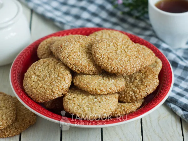 Фото блюда: Хрустящее кунжутное печенье