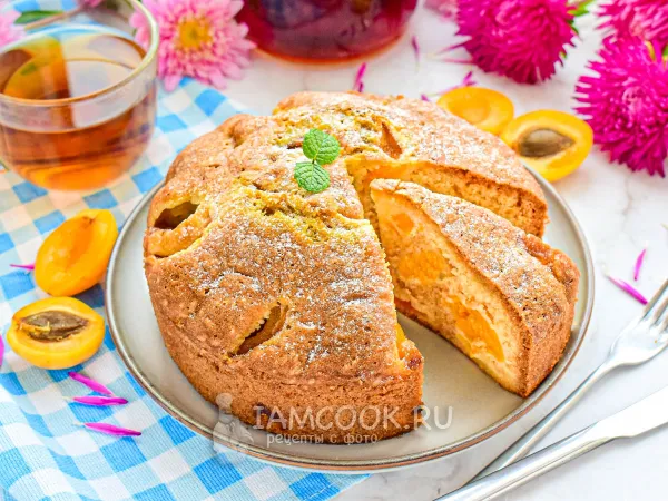 Фото блюда: Бисквитный пирог с абрикосами