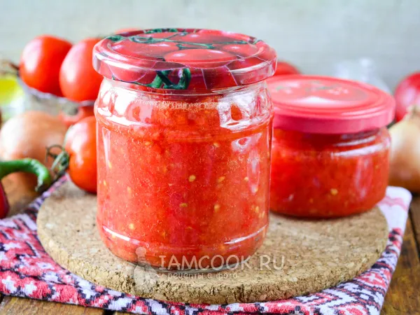 Фото блюда: Аджика с луком и помидорами