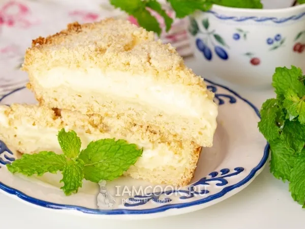 Фото блюда: Пирог-крошка с заварным кремом