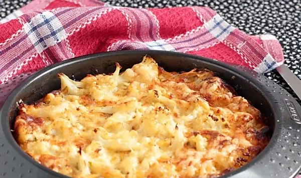 Фото блюда: Цветная капуста с яйцом и сыром в духовке