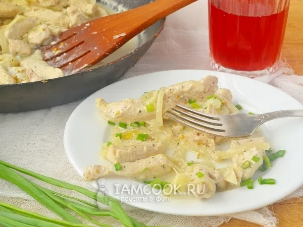 Фото блюда: Бефстроганов из курицы