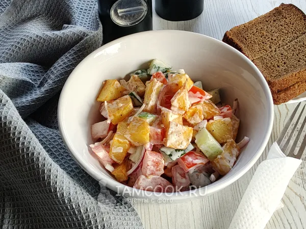 Фото блюда: Салат с хрустящим картофелем