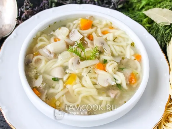 Фото блюда: Суп грибной с лапшой