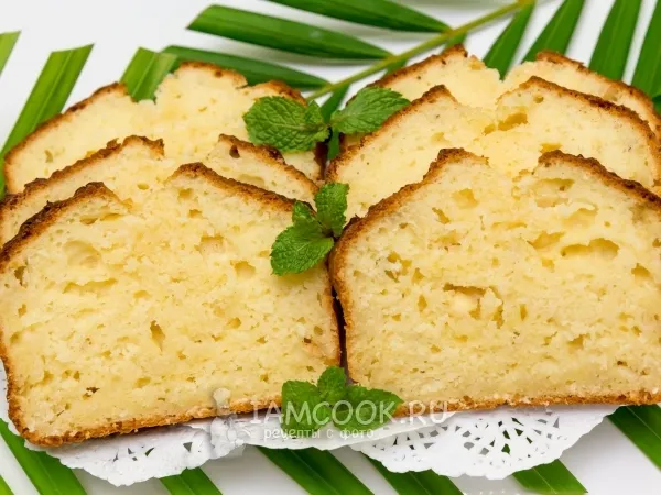 Фото блюда: Кекс с кокосовой стружкой и белым шоколадом