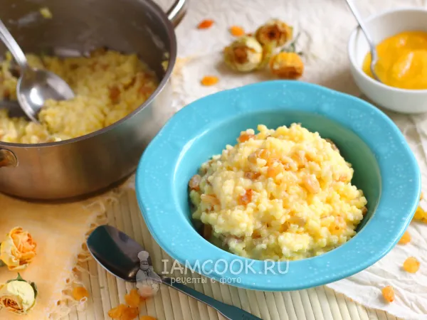 Фото блюда: Пшенная каша с изюмом на молоке