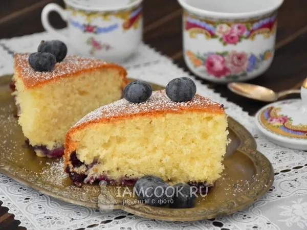 Фото блюда: Йогуртовый кекс с черникой