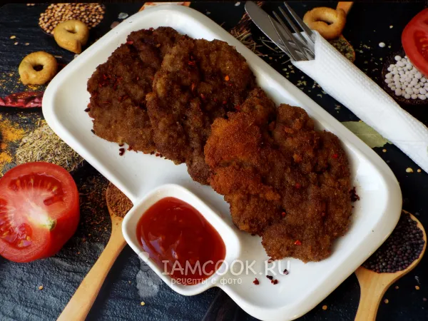 Фото блюда: Рубленый шницель из говядины