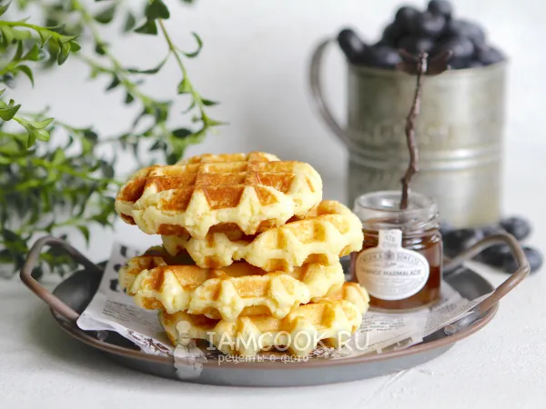 Фото блюда: Творожные кето вафли