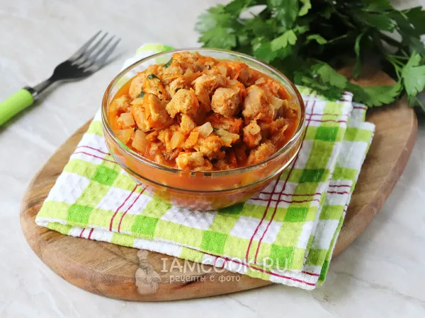 Фото блюда: Гуляш из соевого мяса