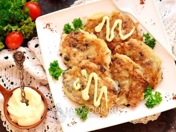 Фото блюда: Капустные котлеты с грибами