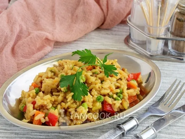 Фото блюда: Ризотто с овощами (классический рецепт)