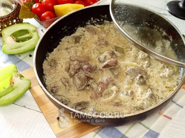 Фото блюда: Гуляш из куриной печени