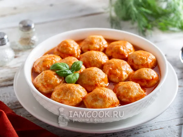 Фото блюда: Диетические тефтели из индейки в духовке