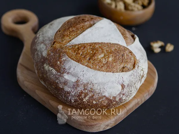 Фото блюда: Хлеб на закваске с орехами
