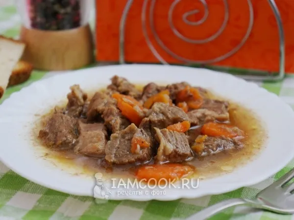 Фото блюда: Говядина тушеная в мультиварке