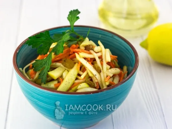 Фото блюда: Салат из репы с морковью и яблоком