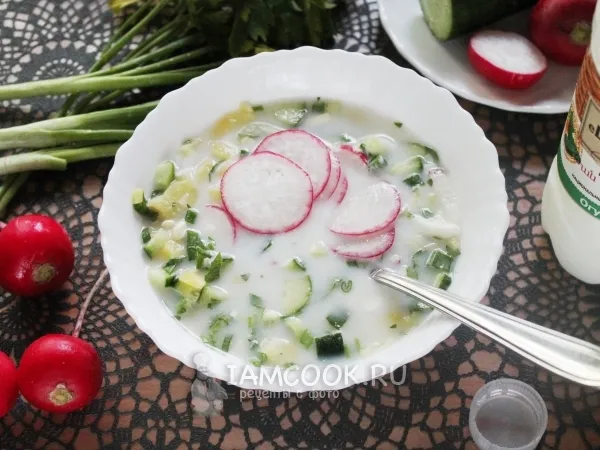 Фото блюда: Вегетарианская окрошка на тане