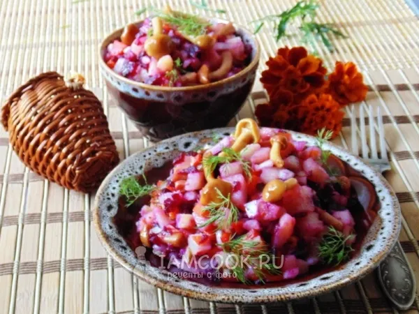 Фото блюда: Винегрет с маринованными опятами