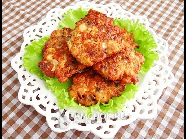 Фото блюда: Куриные котлеты с сыром (рубленные)