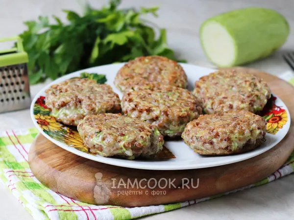 Фото блюда: Котлеты из кабачков и гречки