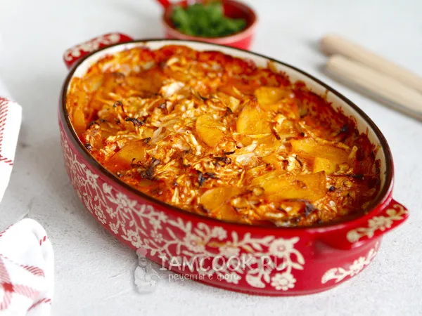 Фото блюда: Капуста с картошкой в аэрогриле