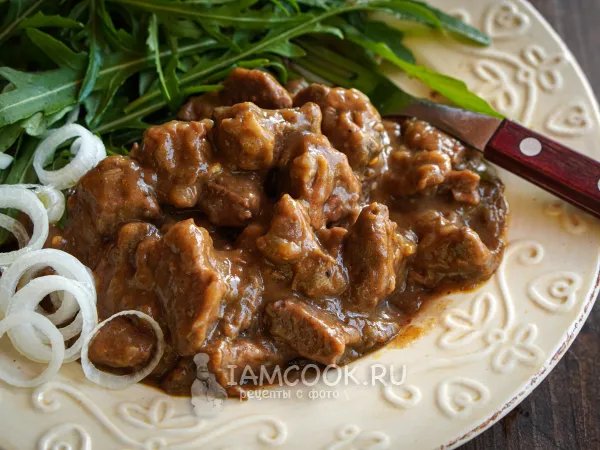 Фото блюда: Гуляш из говядины по-чешски