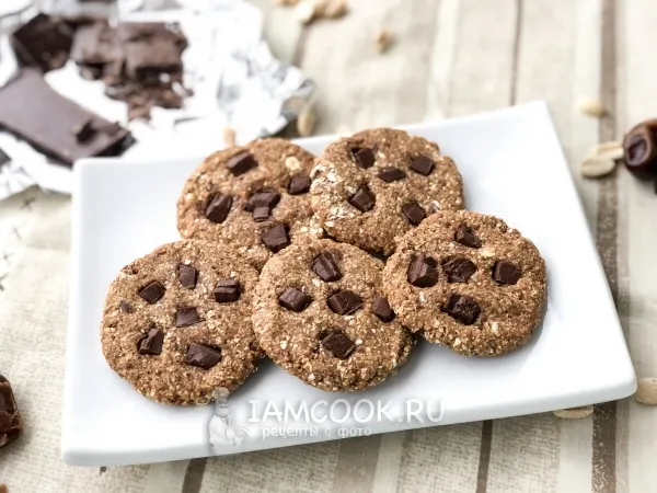 Фото блюда: Печенье из овсяных хлопьев, фиников и арахисовой пасты