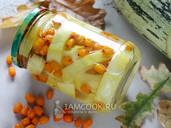 Фото блюда: Кабачки с облепихой под ананасы