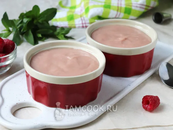 Фото блюда: Заварной малиновый крем
