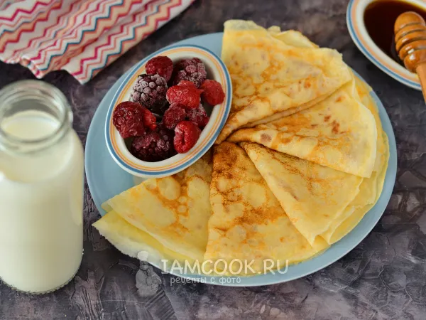 Фото блюда: Блины на сливках и воде
