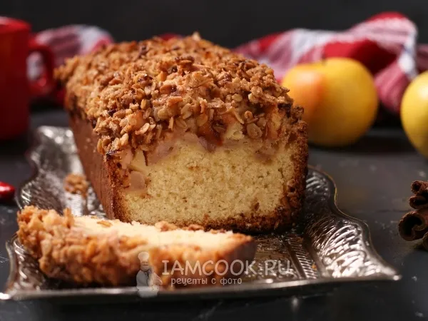 Фото блюда: Яблочный кекс с хрустящей корочкой