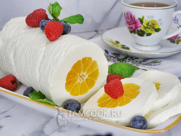 Фото блюда: Десерт «Мандарины в снегу»