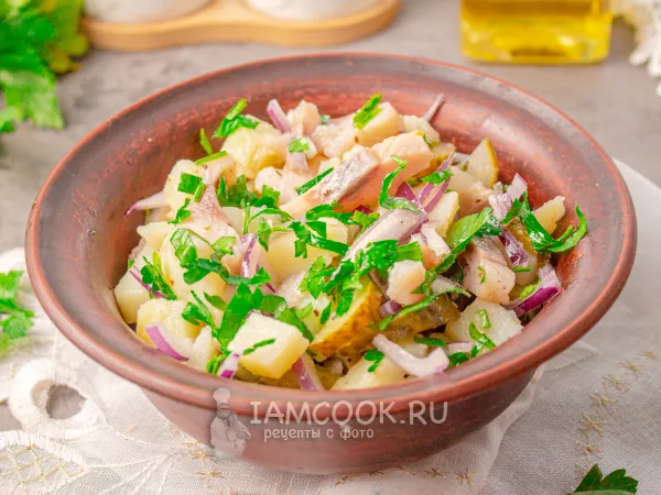 Фото блюда: Салат «Деревенский» с селедкой