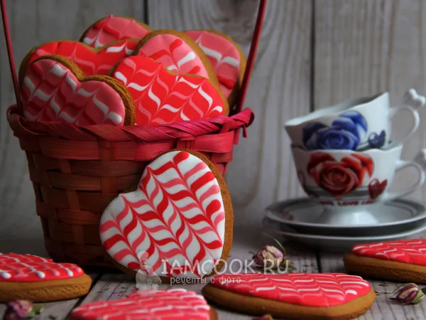 Фото блюда: Имбирные пряники Сердечки