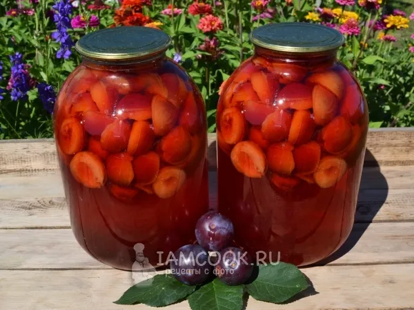 Фото блюда: Компот из сливы на зиму на скорую руку