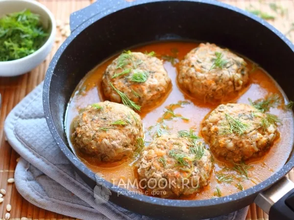 Фото блюда: Тефтели с перловкой