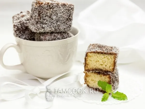 Фото блюда: Ламингтон (австралийское пирожное)