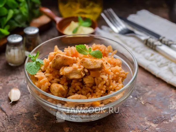 Фото блюда: Рис с тыквой и курицей