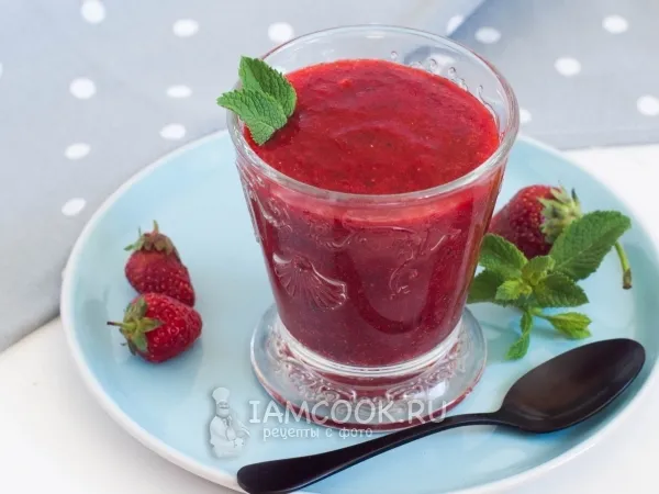 Фото блюда: Смузи из клубники с мятой
