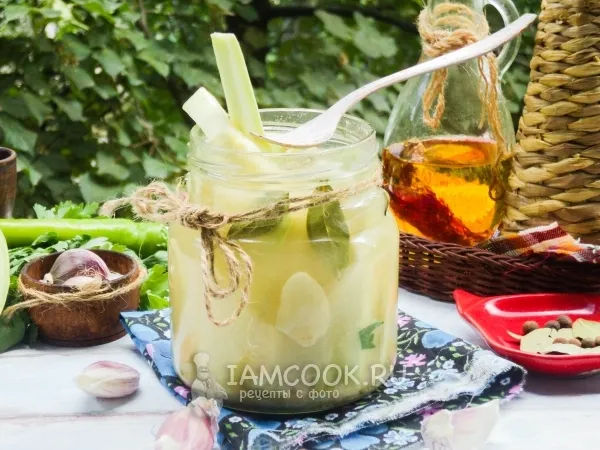 Фото блюда: Кабачки в горчичном маринаде на зиму