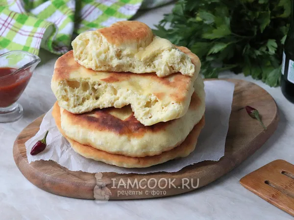 Фото блюда: Лепешки на пиве (на сковороде)